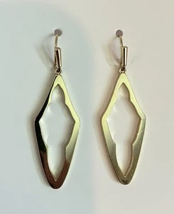 Neu ohne Etikett Kendra Scott Abbie längliche Ohrringe offenes Gestell Gold Ohrhänger Diamant - Bild 1 von 6