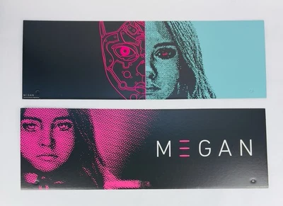 Spirit Halloween Cardboard End Cap Store Display Sign Megan 24x8" Lot Of 2 - Image 1 of 2