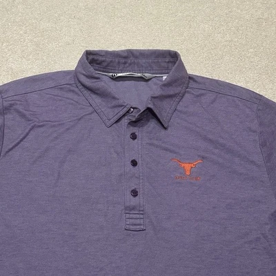 University of Texas Longhorns Golf Polo Shirt Mens Large Purple - Image 1 of 4