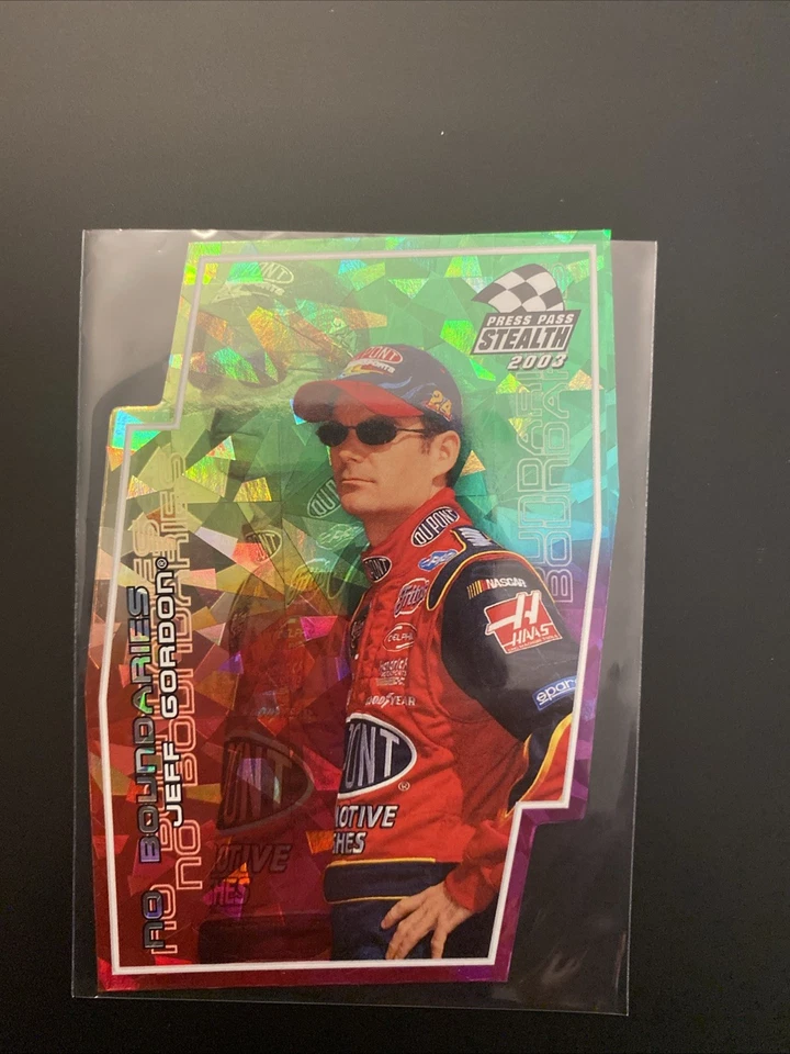 JEFF GORDON 2003 PP Stealth Prizm No Boundaries Die Cut Racing Card #NB 12/25 - Image 1 of 1