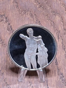 FRANKLIN MINT 100 Grandes Obras Maestras Serie de Monedas de Prueba de Plata - HERMES - Imagen 1 de 3