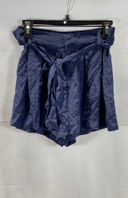 Nuevo con etiquetas Pantalones Cortos Rails Para Mujer Azul Marino Negro Estampado Animal Metálico Rebelde Corbata Cintura Talla S Foto 1 de 4