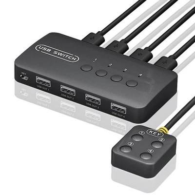 KVM  USB  Shared Controller Adapter 4 EingäNge 4 AusgäNge für Laptop Comput2986 - Bild 1 von 4