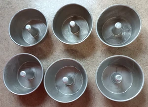 Vintage Aluminium Mini Backformen 6 Buntform Backformen - Bild 1 von 4