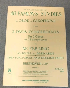 48 Famous Studies (2nd  Part) (Oboe) by Franz Wilhelm Ferling - Picture 1 of 2