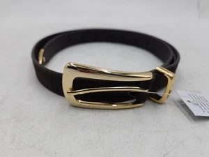 NEU Nordstrom Favorite Daughter The Suede Statement Gürtel 25 mm Chocolate Gold - Bild 1 von 7