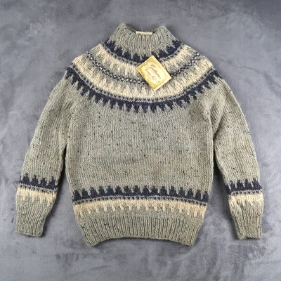 VTG GAELTARRA for J CREW Cable Knit Wool Fisherman Sweater Sz 40 80s 90s Oarsman - Image 1 of 4