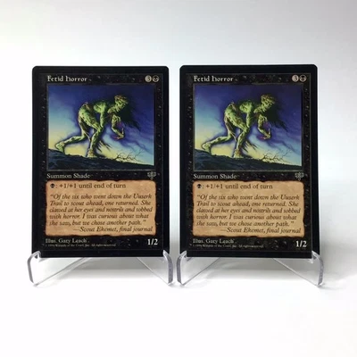 (2) Magic: The Gathering Fetid Horror MTG Mirage Vintage 1996 LP - Image 1 of 2