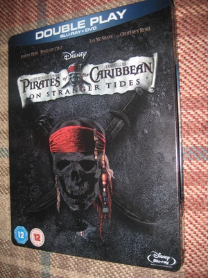 PIRATES OF THE CARIBBEAN ON STRANGER TIDES STEELBOOK BLU RAY GREAT DISCS FREEP&P - Image 1 of 4