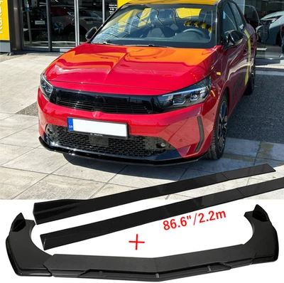 Frontspoiler Spoilerlippe Spoilerschwert + 2.2m Seitenschweller Für OPEL Corsa F - Bild 1 von 4