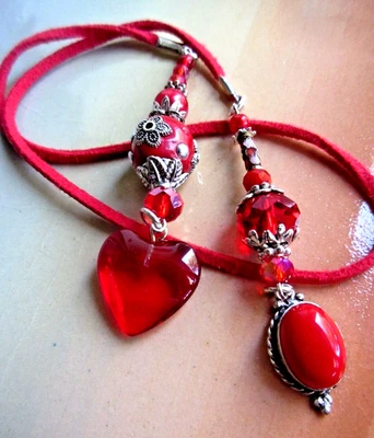 Para LOVE, joyería de libro de coral rojo, marcador 20,5 pulgadas Foto 1 de 4