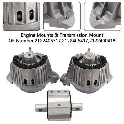 3x Engine Mounts & Transmission Mount for Mercedes E-Class W212 E 200 220 250 ZG - Image 1 of 4