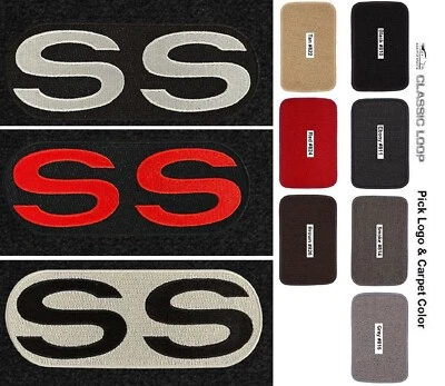 Lloyd Mats Classic Loop Chevrolet Camaro SS Logo Front Floor Mats (1967-1969) Foto 1 de 4