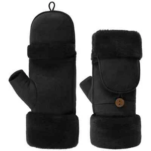 LIPODO Fingerlose Handschuhe mit Kapuze Fäustlinge - Bild 1 von 7