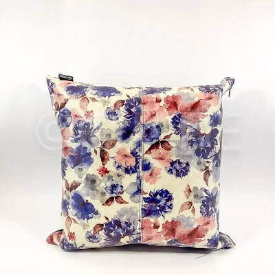 Garuglieri Firenze синий и розовый цветы кожаная подушка 20 «x 20» сделано Италии новый - Изображение 1 из 4