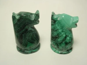 Green Malachite Stone Replacement Chess Knight Pieces *CHIPS, DAMAGE* - Picture 1 of 9