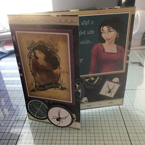 BIRTHDAY CARD, HANDMADE DISNEY LADY VILLIAN'S  YOU LOVE - Bild 1 von 3
