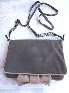 UGG Collection Lunette Suede Clutch (Made In Italy) - Brand New - Free Shipping - Picture 1 of 12