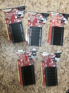 Lot Of 5 VisionTek 401479 Radeon 5450 PCIE 2GB HDMI DVI VGA Video Graphics Card - Picture 1 of 5