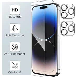 2-Pack Full Coverage Screen Protector for 14 Pro 6.1'' with Camera Lens Protecto - Picture 1 of 5