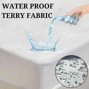 Frottee Matratzenschoner Wasserdicht Spannbettbezug Extra Tief Alle Größen - Bild 1 von 9