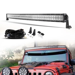 AUXBEAM 5D 50inch 288W LED Light Bar Curved Offroad Spot Flood Truck Driving SUV - Picture 1 of 12