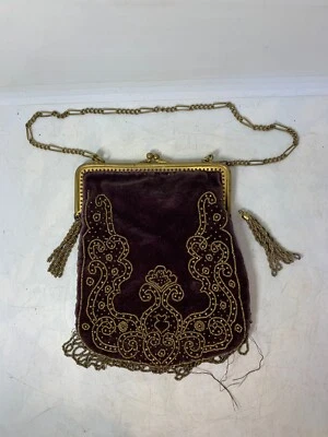 ANCIEN SAC DE BAL AVEC PETITE PERLE 19 EME - Photo 1/4