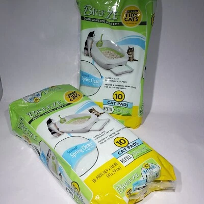 20 almohadillas de recarga de aroma Purina Tidy Cats Breeze Spring 2 paquetes de 10 selladas Foto 1 de 4