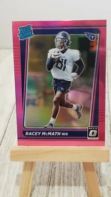 2021 Panini Donruss Optic Football Racey Mcmath Rated Rookie Pink Holo No. P-316 - Image 1 of 2