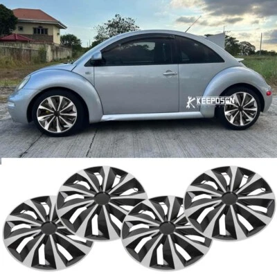 16" Hub Cap &Steel Wheel Set of 4 Wheel Covers For Volkswagen Beetle 2002-2005 — 第 1/4 张图片