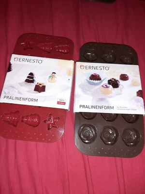 2 st. Pralinenform - Weihnachten Stern Schneemann Rosen Diamanten - Bild 1 von 4