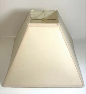 Fabric Square Bell-Shaped Lamp Shade In Beige by Glenwood Designs - Picture 1 of 3