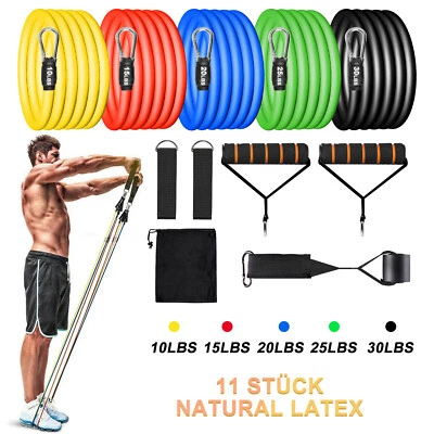 HIMALY 11tlg Fitnessbänder Resistance Bands Widerstandsbänder Expander Set Yoga Sport