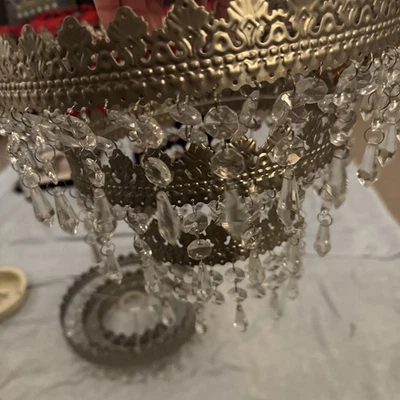 IKEA Rimfrost Crystal Prism 3 Tier Hanging Chandelier Shade Vintage style retro - Image 1 of 4