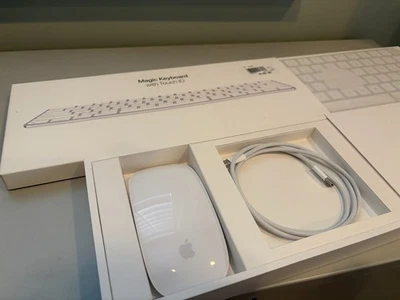 Apple Magic Keyboard w/ Touch ID + Magic Mouse USB-C + charging cable FAST SHIP - Image 1 of 3