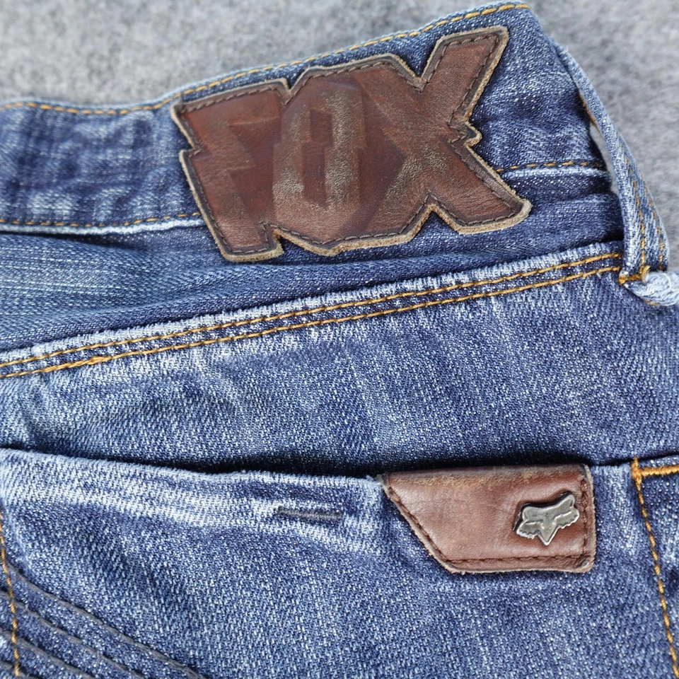 Fox Racing Jeans Mens 31x29 Denim Pants Badbrain Motocross Skate BMX Y2K VTG 31 - Image 1 of 4