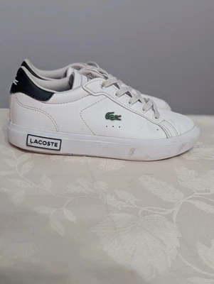 Zapatillas Niños Lacoste Powercourt Blanco Azul Talla 1 Parte Superior Baja Vulcanizadas Foto 1 de 4