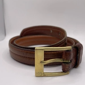 Cinturón DE COLECCIÓN YSL Yves Saint Laurent Talla 30/75 Marrón Grano Completo Cuero Tostado Aceite - Imagen 1 de 6