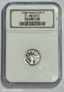 2000 $10 Tenth-Ounce Platinum American Eagle (NGC MS69) DC26932VD - Picture 1 of 4