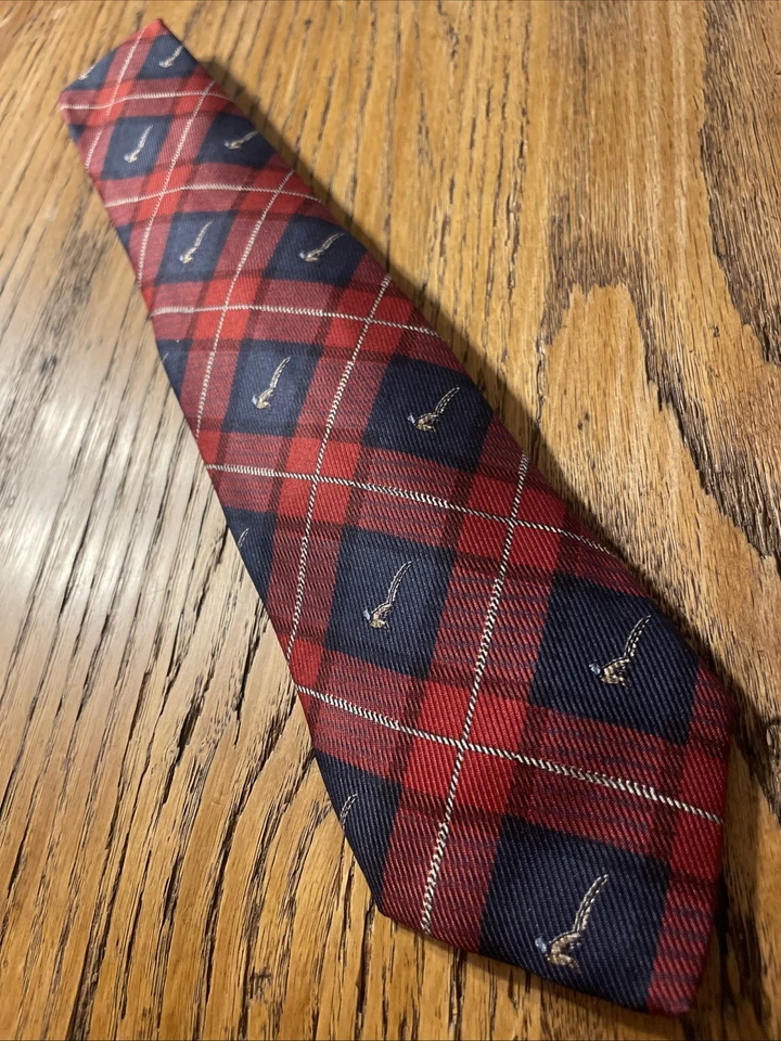 Corbata de seda Robert Talbott de colección usada en excelente estado de su clase EE. UU. cosida a mano Reino Unido Argyle Bird Foto 1 de 4