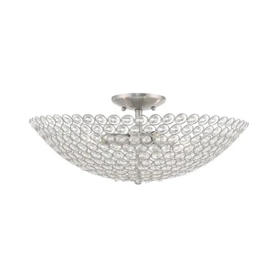 Cassandra - 4 Light Flush Mount in Glam Style - 19.75 Inches wide by 7.75 Inches - Image 1 of 4
