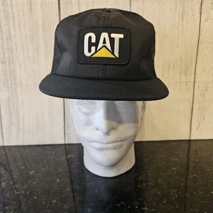 CAT Vintage Trucker Hat Snapback Made USA Mesh Caterpillar Tonkin - Picture 1 of 6