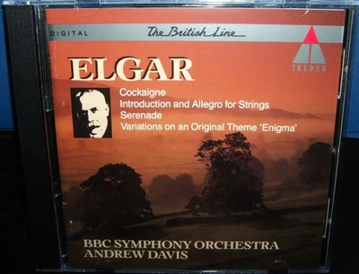 Elgar Cockaigne увертюра/вариации Enigma... BBC SO Davis Teldec компакт-диск Западная Германия - Изображение 1 из 3