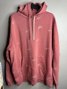 NIKE Men’s Size XXL SALMON Graphic Design Hoodie Sweatshirt - Picture 1 of 5