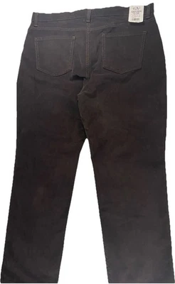 Calça de veludo Gloria Vanderbilt Amanda Slim feminina 18S marrom elegante preppy nova - Imagem 1 de 4