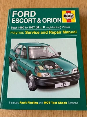 Ford Escort Mk5 MK5B Haynes Workshop Repair Manual Silvertop Zetec engine & CVH - Image 1 of 4