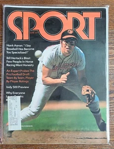 SPORT MAGAZINE - June 1972 - Carded/Bagged Label - Brooks Robinson Hank Aaron - Picture 1 of 3