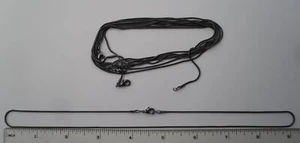 One 18.5" black plated complete snake necklace/pendant chain, 1.2mm dia - Picture 1 of 1