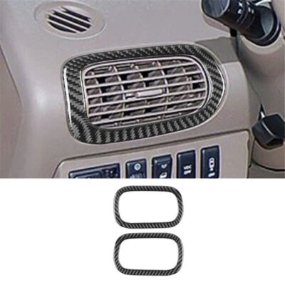 For Nissan Quest 2004-2006 Carbon Fiber Car Left-right Air Vents Trim Cover 2Pcs - Image 1 of 4