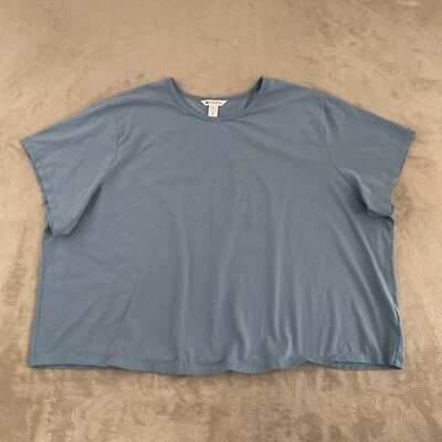 ATHLETA Essential Tee Women 3X Plus Blue Short Sleeve Knit Yoga Gym Workout - Image 1 of 4